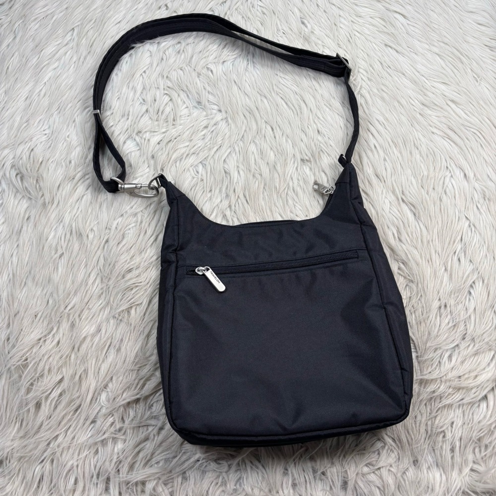 Travelon Anti-Theft Classic Essential Messenger Bag Black Nylon